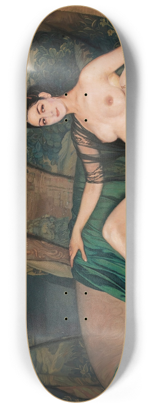 Ignacio Zuloaga - Madame Souty Reclinada En Un Sofa 8.25 inch art skate deck