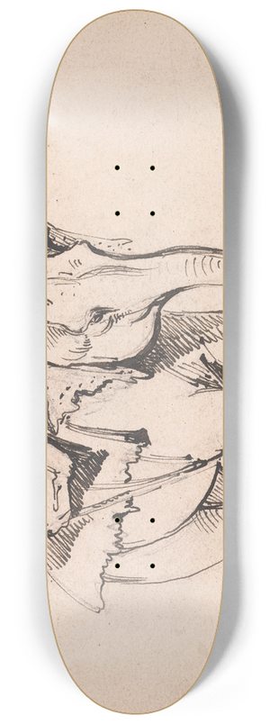 George Chinnery - An Elephant 8.25 inch art skate deck