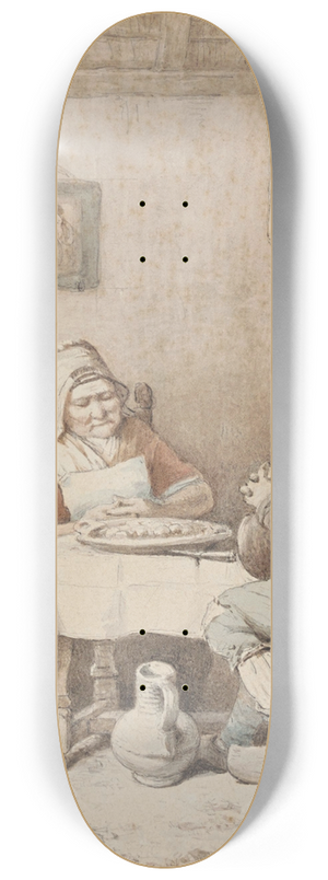 Ignatius Josephus Van Regemorter - The Prayer Before the Meal 8.25 inch art skate deck