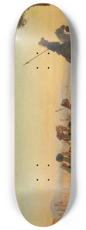 Ippolito Caffi - Rome, The Via Appia At Dawn 8.25 inch art skate deck