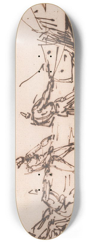 George Chinnery - Natives Hauling a Boat 8.25 inch art skate deck