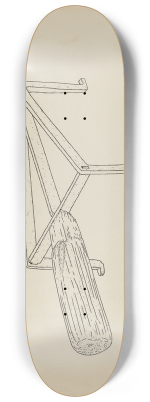 Irene Lawson - Flat Iron Holder 8.25 inch art skate deck