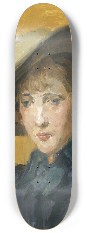 Isaac Israls - An Elegant Girl In A Hat 8.25 inch art skate deck