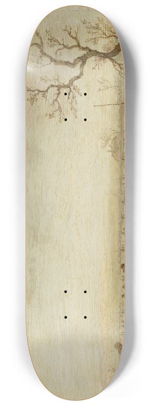 Isaac van Ostade - Skaters on the Ice 8.25 inch art skate deck