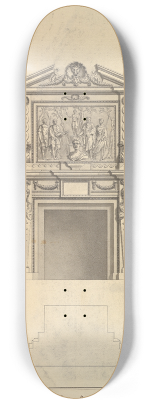 Isaac Ware - Hall Chimney-Piece, Houghton Hall, Norfolk 8.25 inch art skate deck