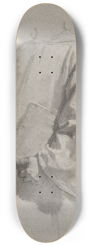 Isidore Pils - Drapery Study for a Cleric 8.25 inch art skate deck