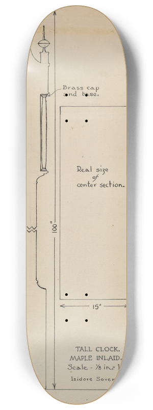 Isidore Sovensky - Tall Clock 8.25 inch art skate deck
