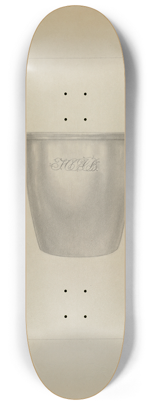 Isidore Steinberg - Silver Mug 8.25 inch art skate deck