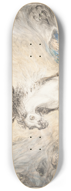 George Cruikshank - Crinolina  and the Consequences (recto) 8.25 inch art skate deck George Cruikshank - Crinolina  and the Consequences (recto) 8.25 inch art skate deck