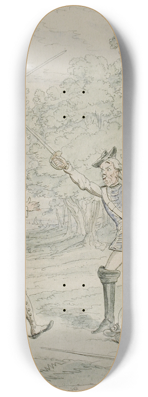 George Cruikshank - Saint James, or Court of Queen Anne 8.25 inch art skate deck