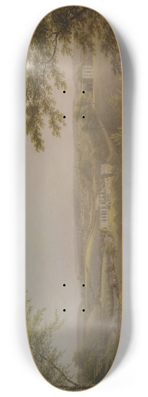 George Cuitt the Elder - Easby Hall and Easby Abbey with Richmond, Yorkshire in the Background 8.25 inch art skate deck