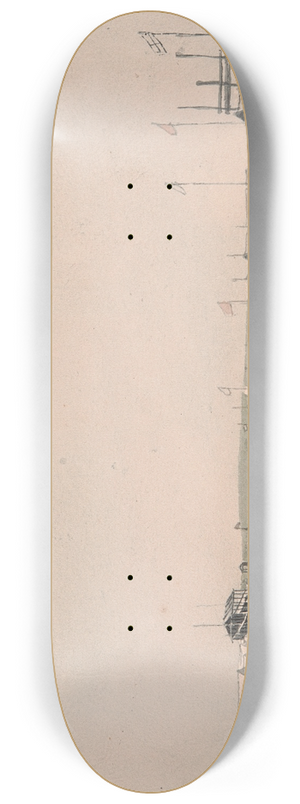 George Cumberland - The Race Course at Bristol 8.25 inch art skate deck