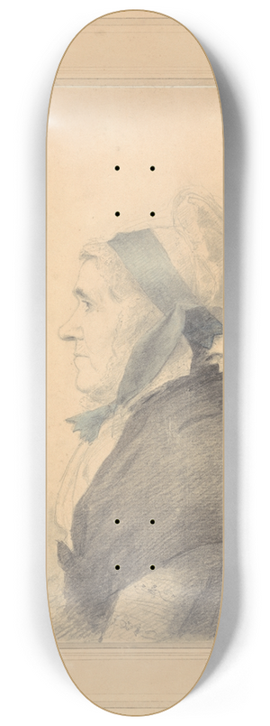 George Dance - Portrait of an Elderly Lady 8.25 inch art skate deck