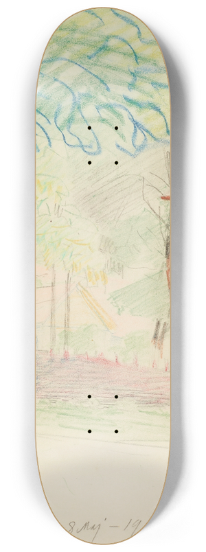Jacek Malczewski - Motif from Lusawice 8.25 inch art skate deck