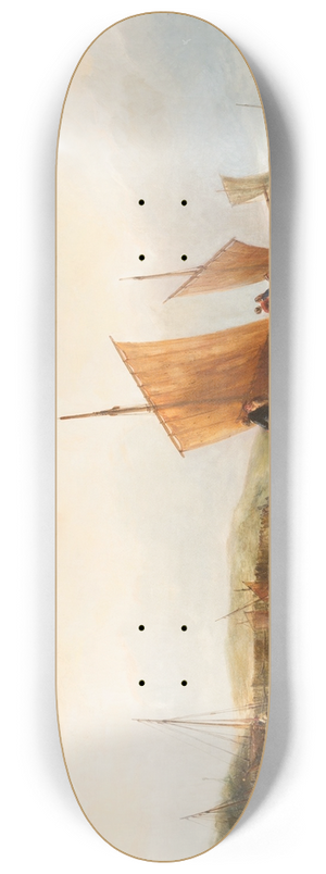 George D. Callow - Returning fishing boats 8.25 inch art skate deck