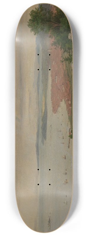 Georg Eduard Otto Saal - Blick auf Trondhjem 8.25 inch art skate deck