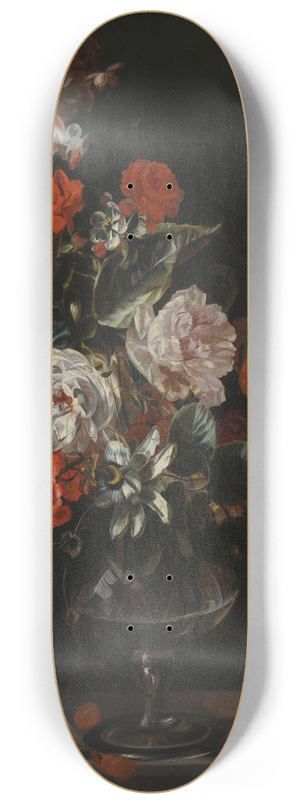 Jacob Campo Weyerman - Still Life with Flowers 8.25 inch art skate deck