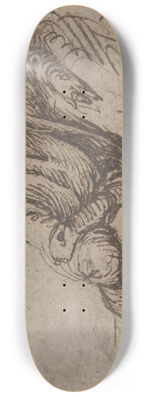 Jacob de Gheyn II - A Reclining Peasant 8.25 inch art skate deck