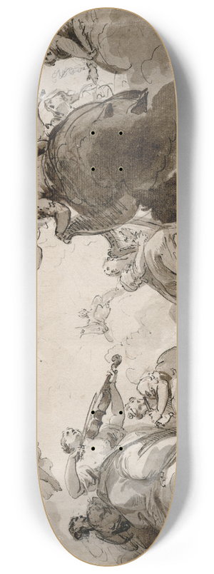 Jacob de Wit - Apollo and the Muses 8.25 inch art skate deck