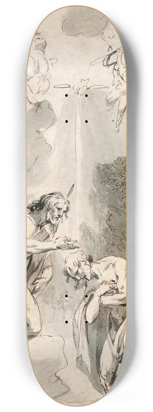 Jacob de Wit - De doop van Christus in de Jordaan 8.25 inch art skate deck