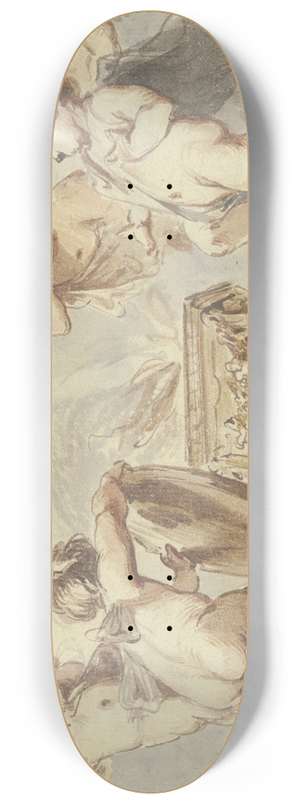 Jacob de Wit - Five putti at a sacrificial altar 8.25 inch art skate deck