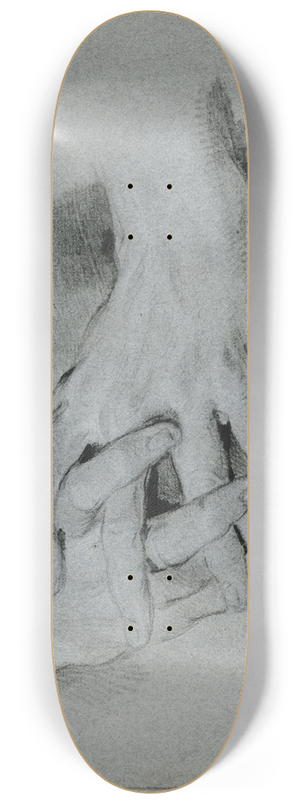 Jacob de Wit - Study of folding hands 8.25 inch art skate deck