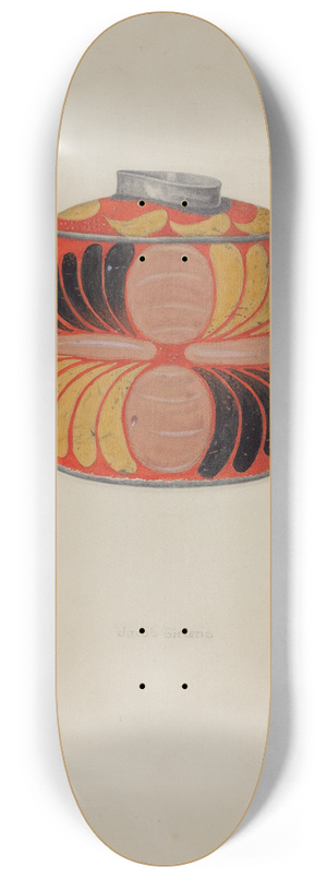 Jacob Gielens - Toleware Tin Tea Caddy 8.25 inch art skate deck