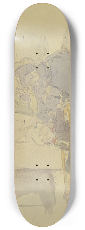 Jacob Happ - Drei Kinder mit Leiterwagen 8.25 inch art skate deck