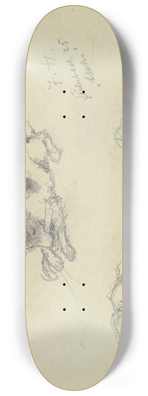 Jacob Happ - Three dog studies 8.25 inch art skate deck
