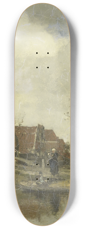 Jacob Maris - Oud buurtje aan het water 8.25 inch art skate deck