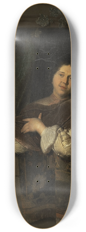 Jacob Ochtervelt - Cavalier at an Open Window 8.25 inch art skate deck