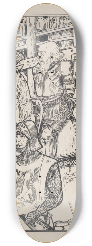 Jacob Pieter van den Bosch - Koning Lear en Cordelia gevangen 8.25 inch art skate deck