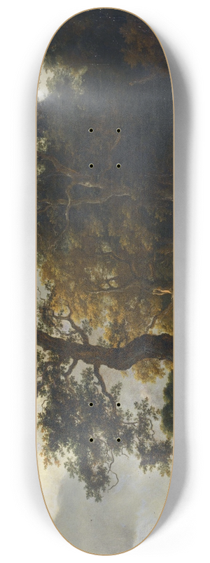 Jacob Salomonsz. van Ruysdael - A Road through an Oak Wood 8.25 inch art skate deck