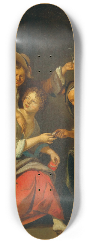 Jacob Toorenvliet - A Brothel Scene 8.25 inch art skate deck
