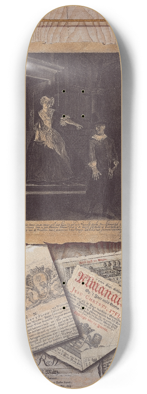 Jacobus Cornelis Meyer - Trompe lOeil Still Life 8.25 inch art skate deck