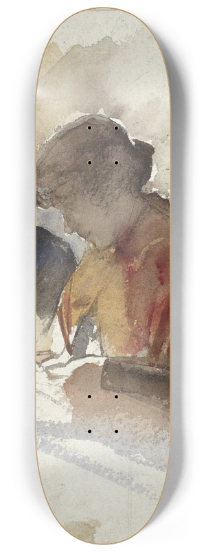 Jacobus van Looy - Twee naaiende vrouwen 8.25 inch art skate deck
