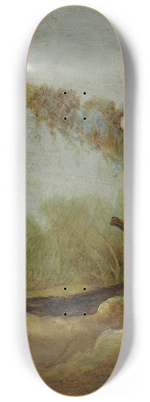 Jacob van Geel - A Tree Trunk In A Landscape 8.25 inch art skate deck