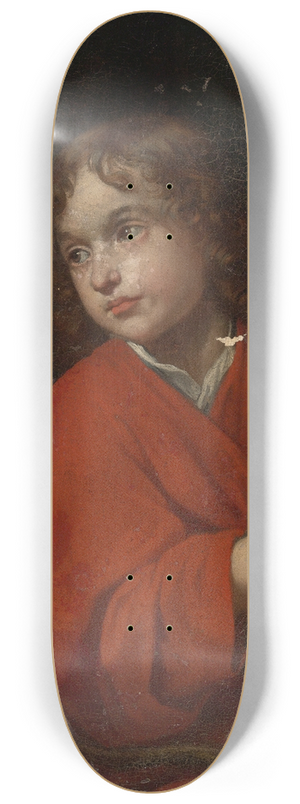 Jacob Van Oost - Parrot Watching A Boy Holding A Monkey 8.25 inch art skate deck