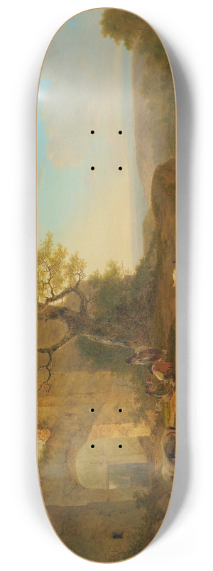 Jacob van Strij - Landscape with Cows near a Ruin 8.25 inch art skate deck