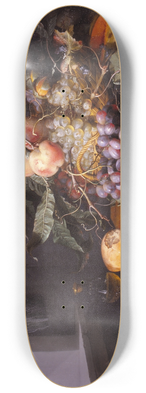 Jacob van Walscapelle - Still Life with fruit and oysters 8.25 inch art skate deck