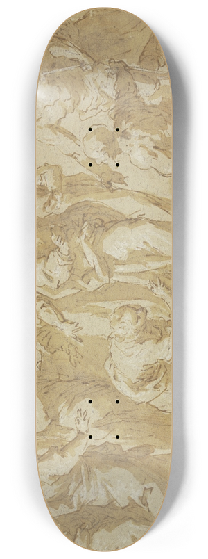 Jacopo Palma il Giovane - Christus und die Ehebrecherin 8.25 inch art skate deck