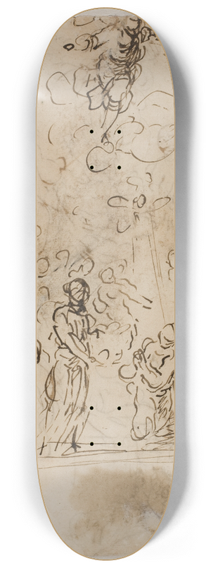 Jacopo Palma il Giovane - Tre figurer, der dbes 8.25 inch art skate deck