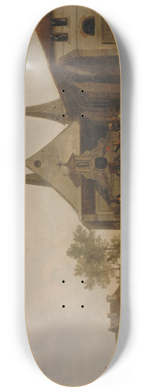 Jacques Franois Joseph Swebach-Desfontaines - Pillage dune glise pendant la Rvolution 8.25 inch art skate deck