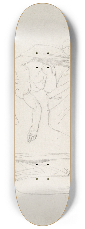 Jacques Louis David - Socrates and Diotime 8.25 inch art skate deck