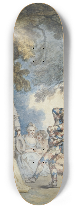 Jacques-Philippe Caresme - Arlequin ou La Danse 8.25 inch art skate deck