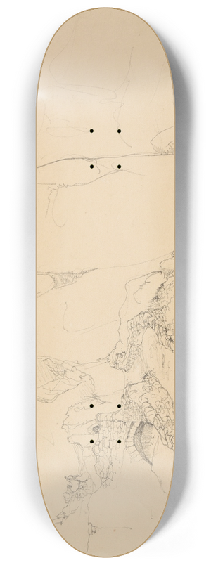 Jacques-Raymond Brascassat - Chemin  flanc de montagne 8.25 inch art skate deck