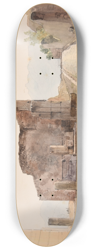 Jacques-Raymond Brascassat - Rues et ruines  Pompi 8.25 inch art skate deck