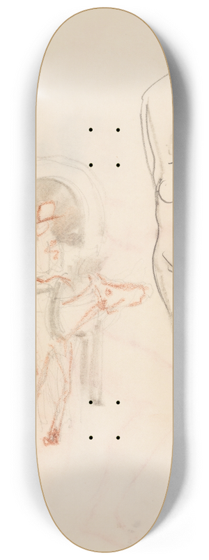 J.A. Jerichau - Ngen kvinde og hestedrosche 8.25 inch art skate deck