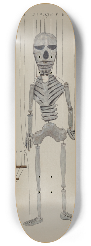 George File - Skeleton Marionette 8.25 inch art skate deck