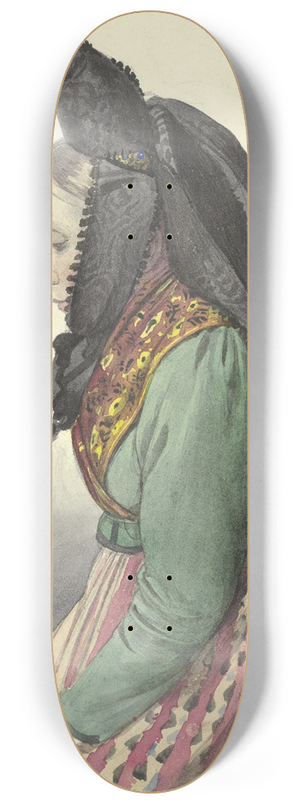 Jakob Becker - Bauernmdchen nach links 8.25 inch art skate deck